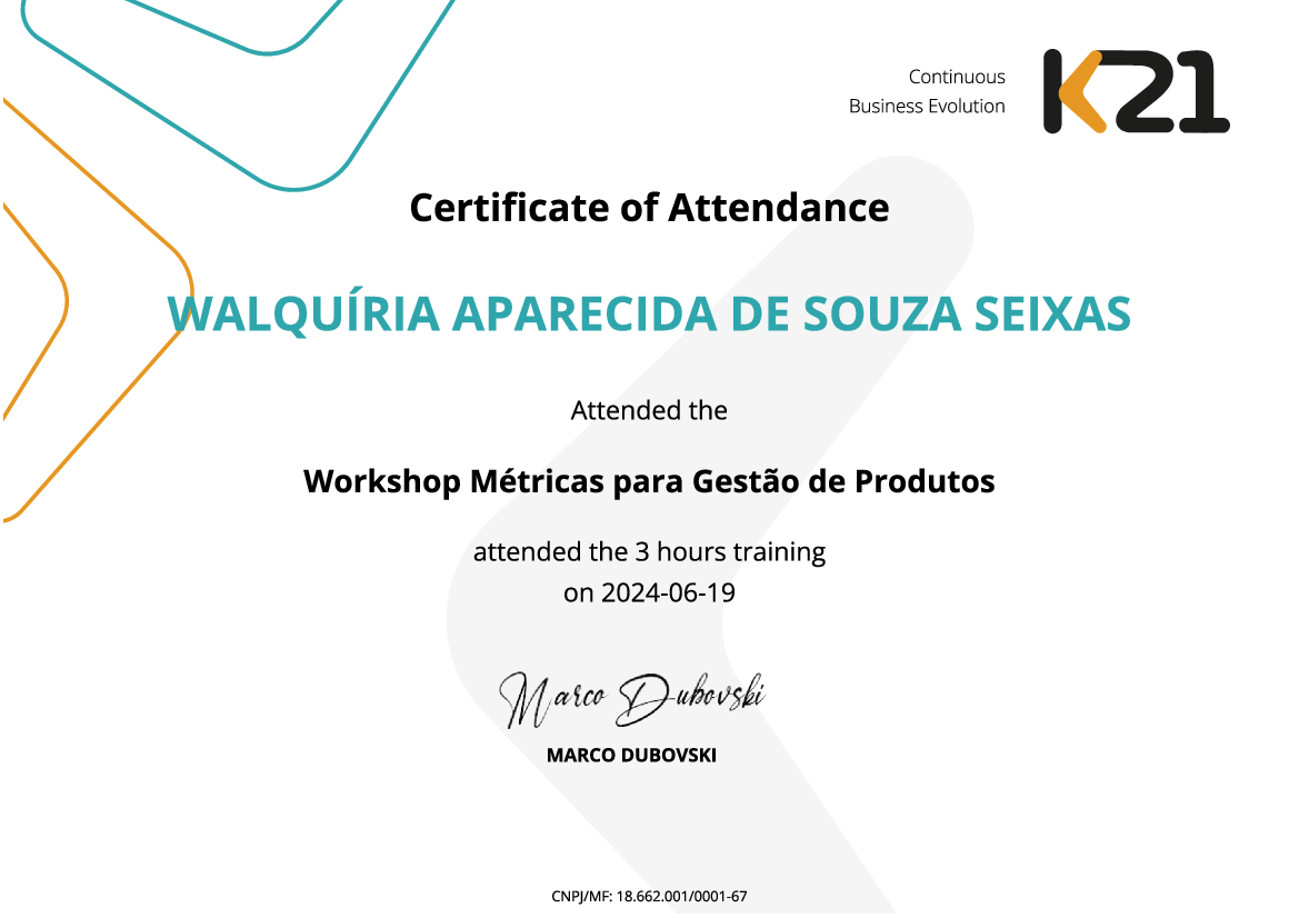 Certificado K21